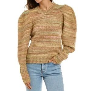 LoveShackFancy Aquarius Puff Sleeve Sweater : Medium